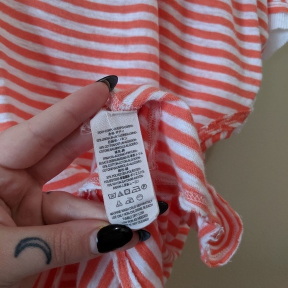 FREE PEOPLE Take Me Stripe Tee Size Medium - Picture 5 of 8